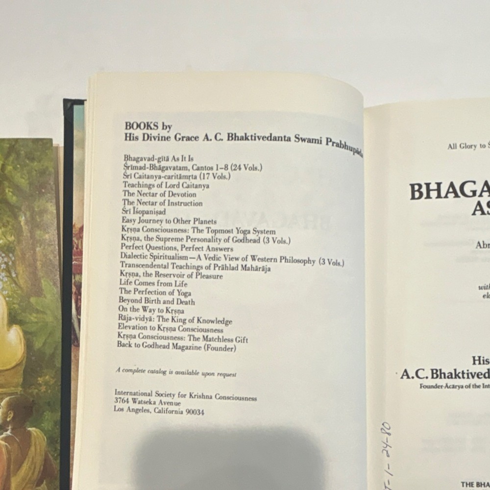 Bhagavad-Gita As It Is Abridged & Srimad Bhagavatam Part Two Hinduism Prabhupada - Picture 7 of 12